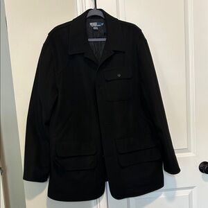 Polo by Ralph Lauren Black Wool Hunting Coat